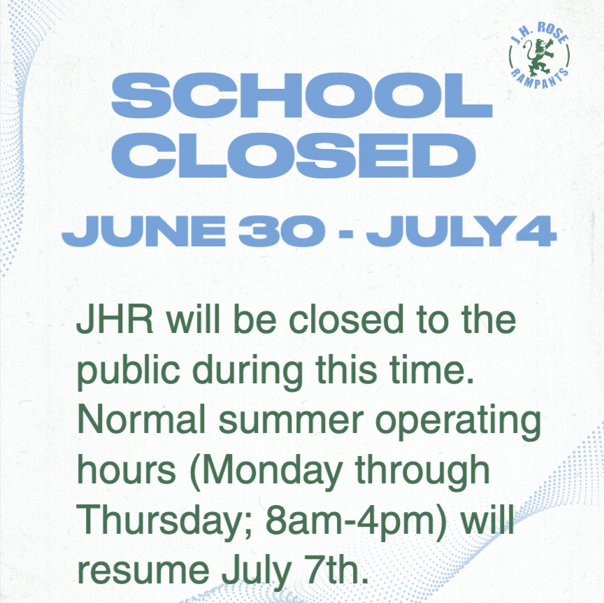  Summer Closure